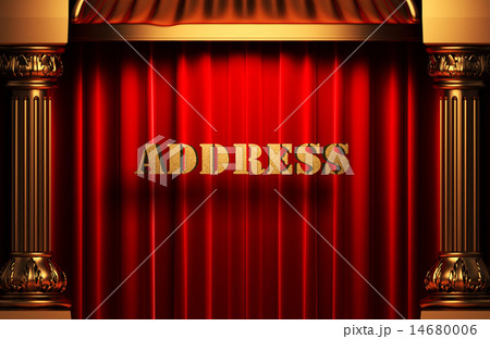 address golden word on red curtain address golden word on red curtain 14680006