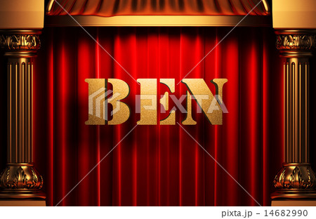 ben golden word on red curtain ben golden word on red curtain 14682990