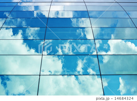 Sky reflection in the building's windows 14684324