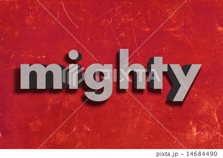 mighty word on red wall 14684490