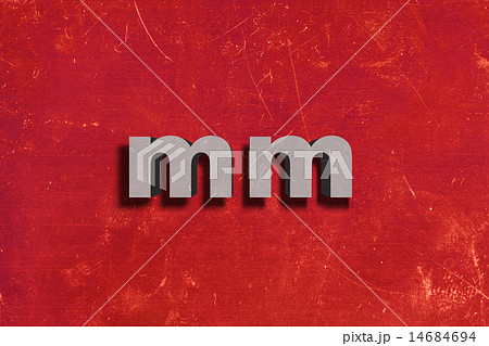 mm word on red wall 14684694