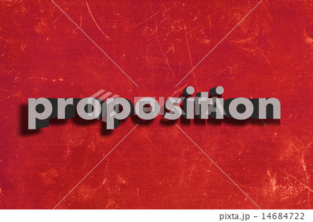proposition word on red wall 14684722