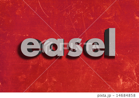 easel word on red wallのイラスト素材 [14684858] - PIXTA