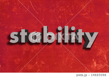 stability word on red wall 14685098