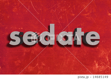 sedate word on red wall 14685149