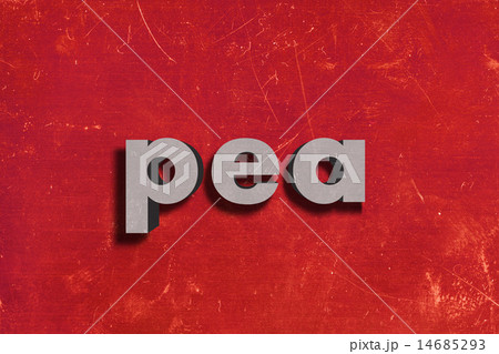 pea word on red wall 14685293