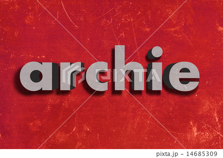 archie word on red wall 14685309