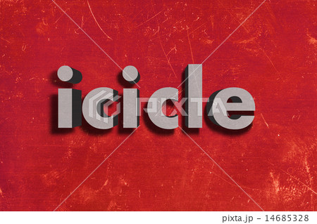 icicle word on red wall 14685328