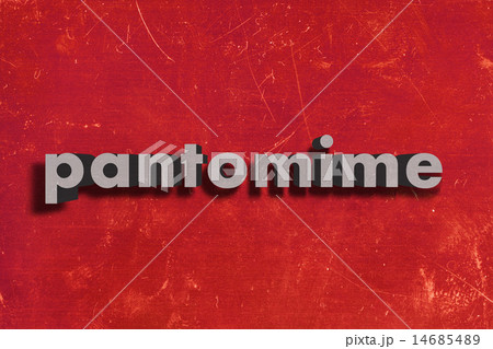 pantomime word on red wall 14685489