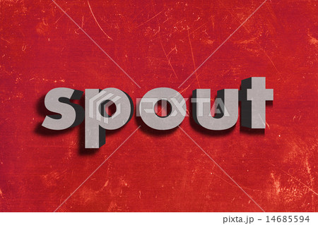 spout word on red wall 14685594