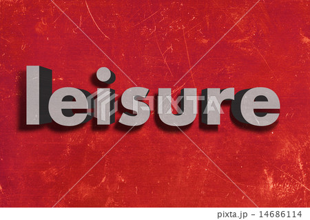 leisure word on red wall 14686114