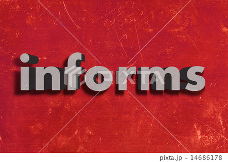 informs word on red wall 14686178