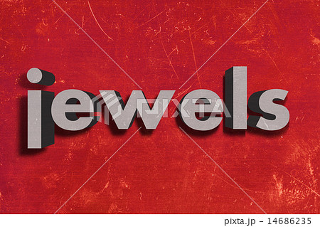 jewels word on red wall 14686235