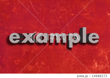 example word on red wallのイラスト素材 [14686272] - PIXTA