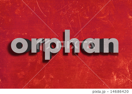 orphan word on red wall 14686420