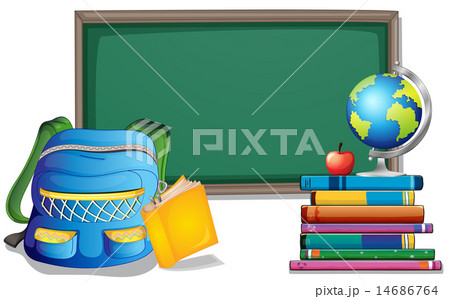 Blackboard and backpack Blackboard and backpack 14686764