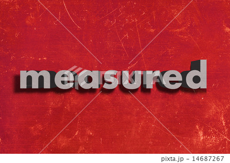 measured word on red wall 14687267