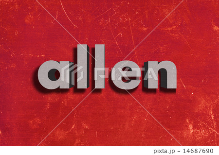 allen word on red wall 14687690