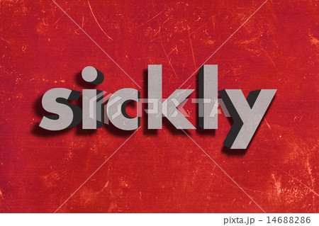 sickly word on red wall 14688286