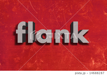 flank word on red wall 14688287