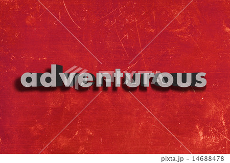 adventurous word on red wallのイラスト素材 [14688478] - PIXTA