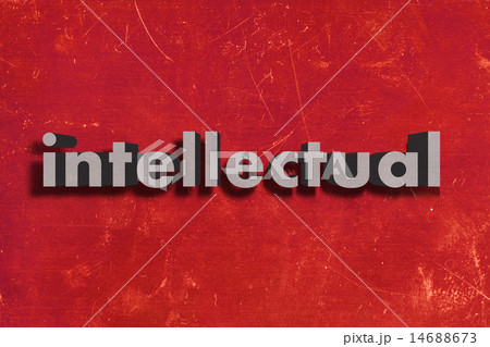 intellectual word on red wall intellectual word on red wall 14688673
