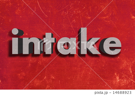 intake word on red wall 14688923