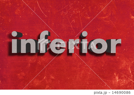 inferior word on red wall 14690086