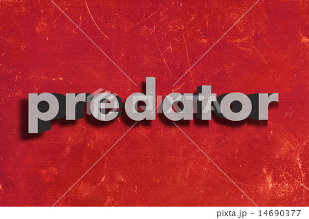 predator word on red wall 14690377