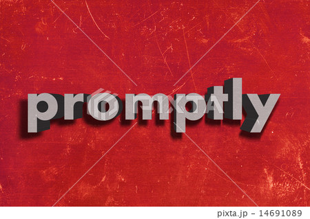 promptly word on red wall 14691089