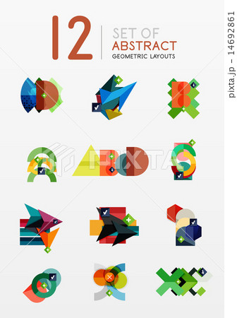 Set of vector abstract geometric layout 14692861