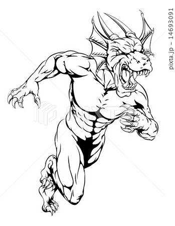 Dragon Sports Mascot Sprintingのイラスト素材 14693091 Pixta