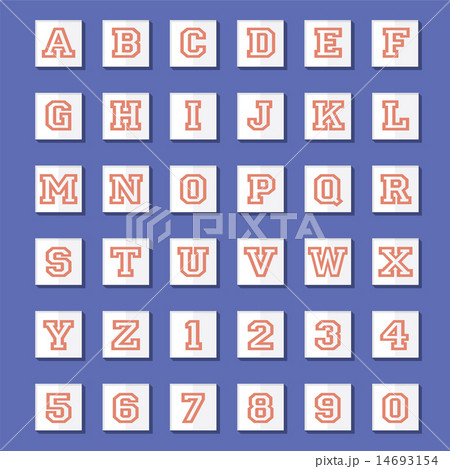 Vintage Style Alphabets And Numbers Set Vintage Style Alphabets And Numbers Set 14693154