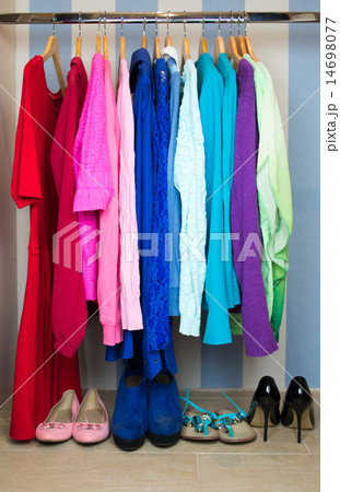 Wardrobe with clothes 14698077