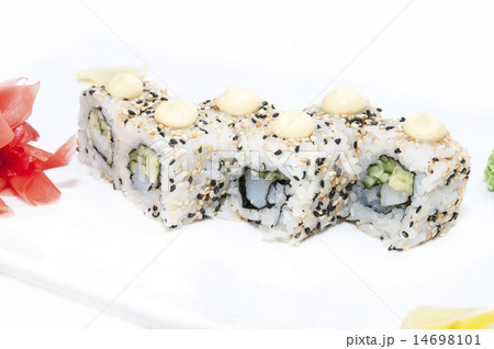 delicious seafood sushi at a Japanese restaurant 14698101