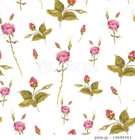 Vintage floral card with roses and wild flowers Vintage floral card with roses and wild flowers 14699361