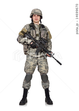 US soldier with rifle US soldier with rifle 14699670