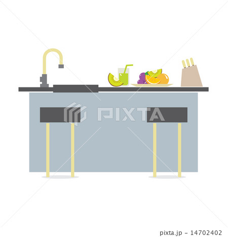 Flat Design Island Kitchen Interior Design Flat Design Island Kitchen Interior Design 14702402