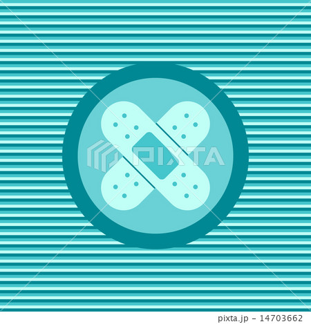 Band aid color flat icon 14703662