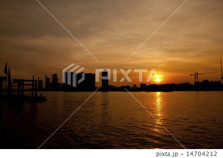 Chao Phraya River at sunset Chao Phraya River at sunset 14704212