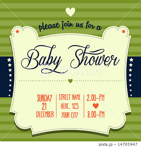 baby shower invitation in retro style baby shower invitation in retro style 14705947