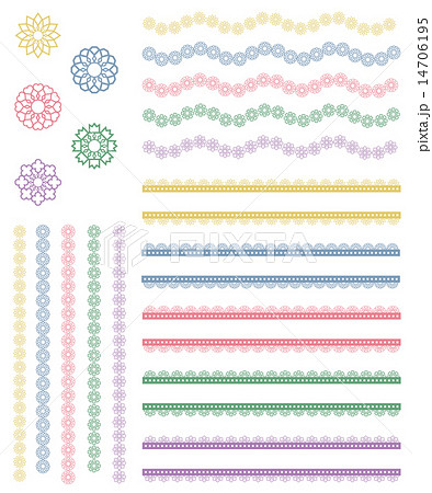 レース ライン セットのイラスト素材