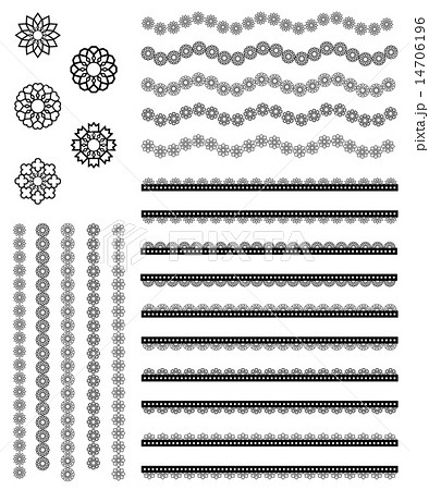 レース ライン セットのイラスト素材