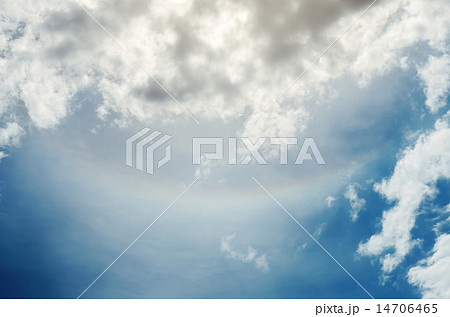 rainbow upside down in clouds. Circumzenithal arc 14706465