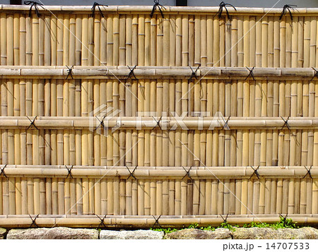 竹の壁の写真素材