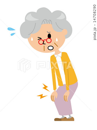 シニア女性 膝の痛み シニア女性 膝の痛み 14708290