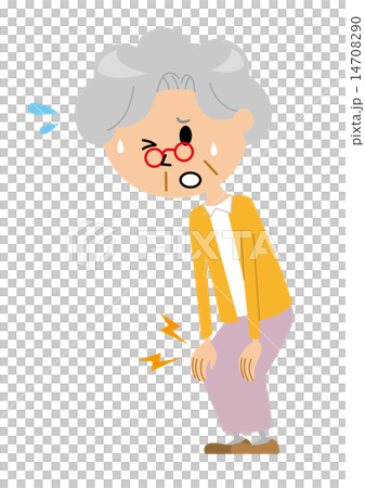 シニア女性 膝の痛み シニア女性 膝の痛み 14708290