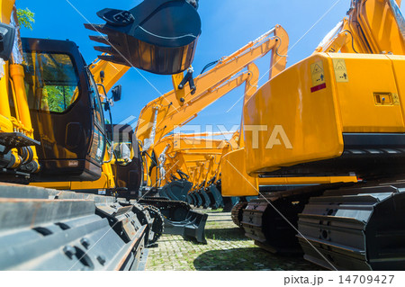 Shovel excavator on Asian machinery 14709427