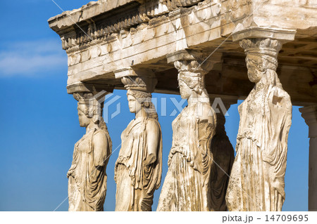 Famous Caryatides in Acropolis, Athens, Greece 14709695