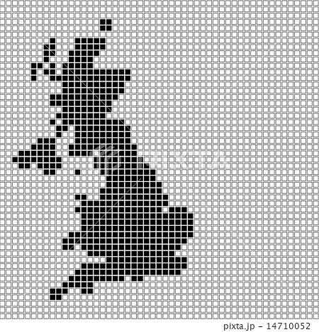 イギリスのピクセルアート(黒と白) 14710052